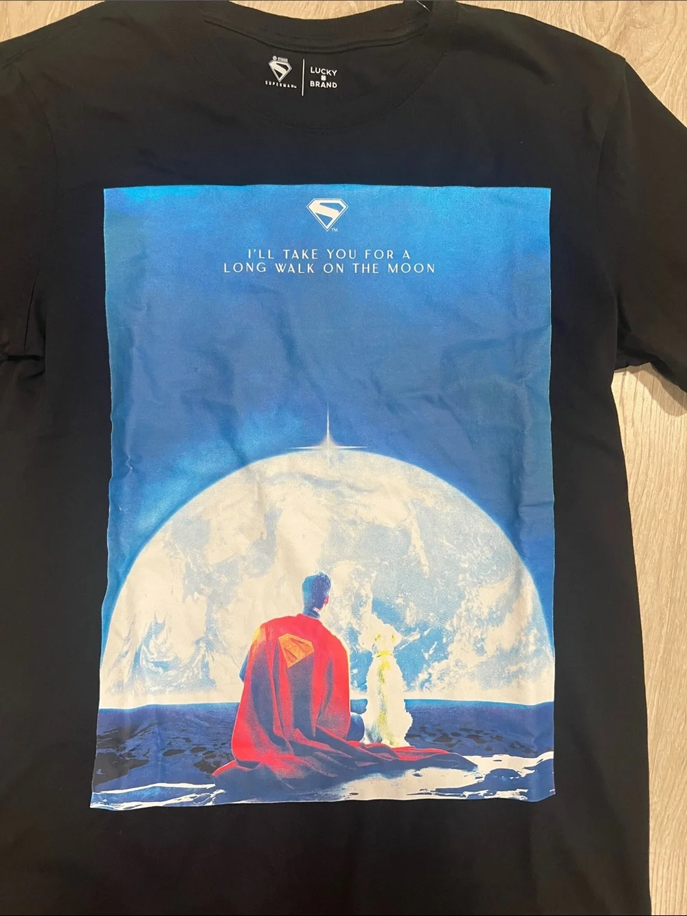 Black Superman x DC Crew Neck T-Shirt - Picture 2 of 4